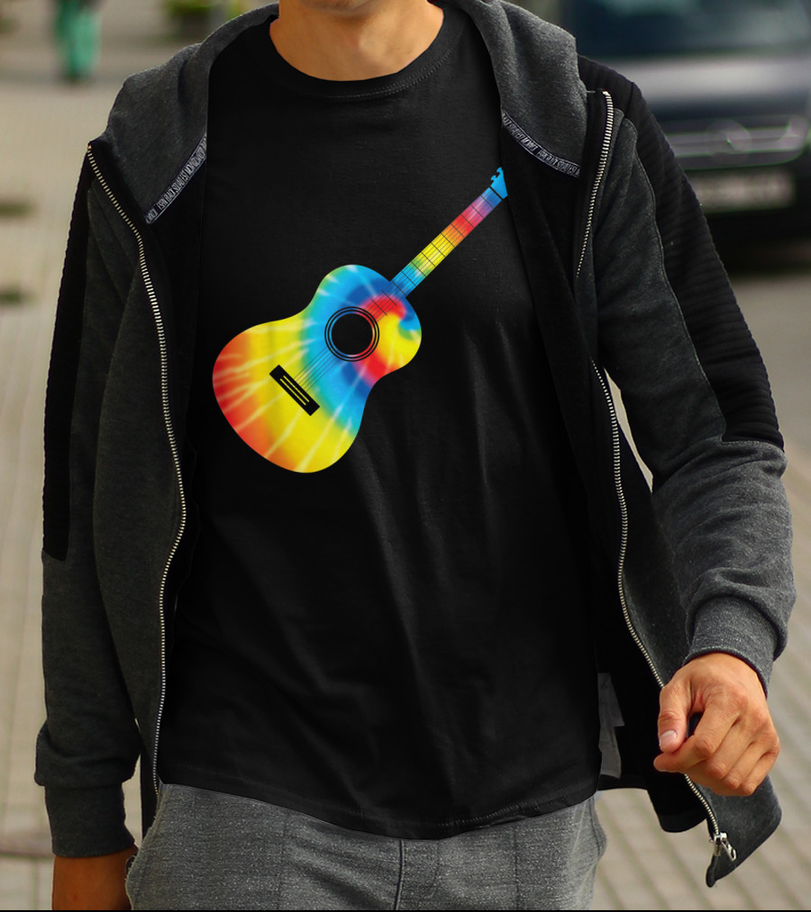 Classic Vintage Guitar Tie-Dye T-Shirt