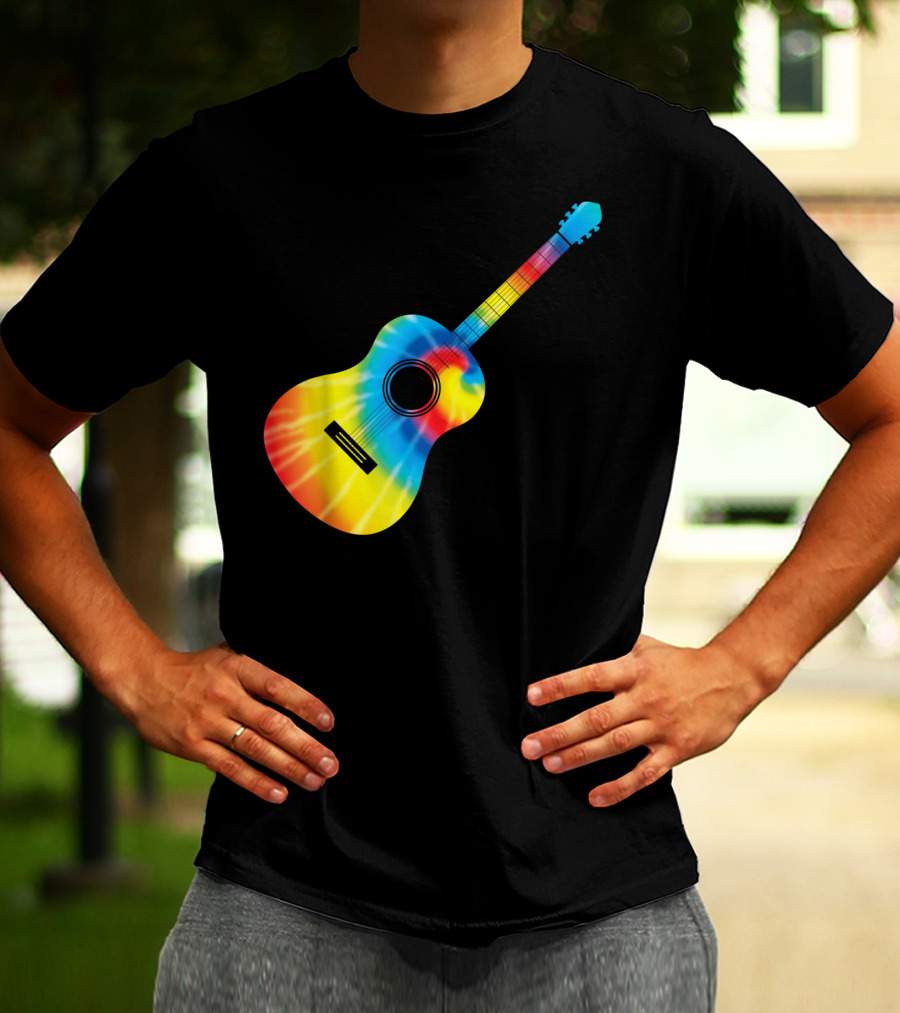 Classic Vintage Guitar Tie-Dye T-Shirt