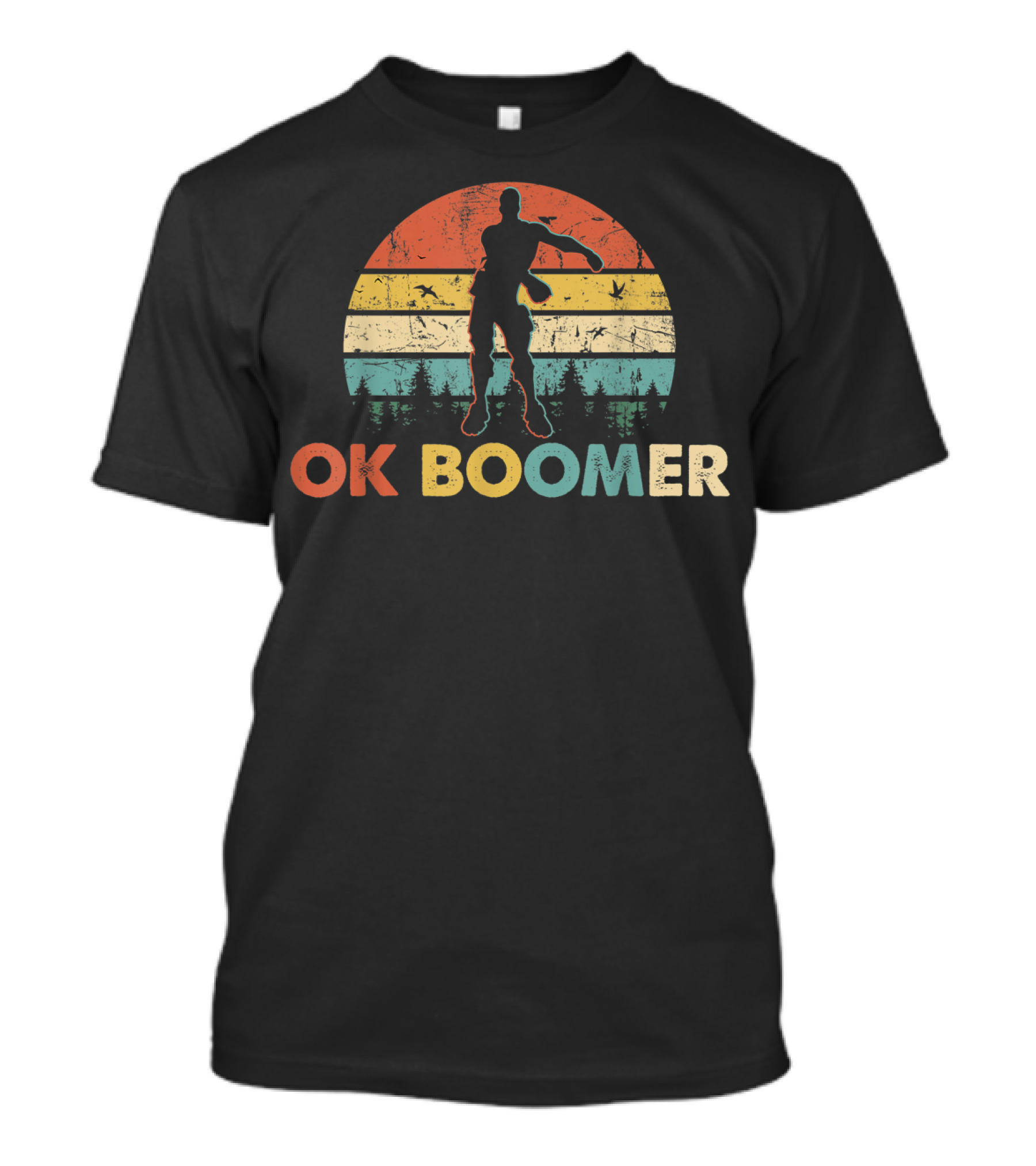 OK Boomer Retro Silhouette Sunset Vintage Funny Saying T-Shirt