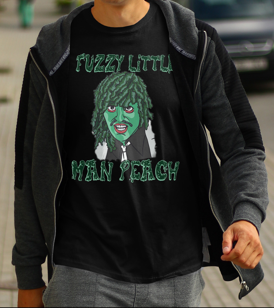 Fuzzy Little Man Peach Gregg Inspired Cartoon Character T-Shirt