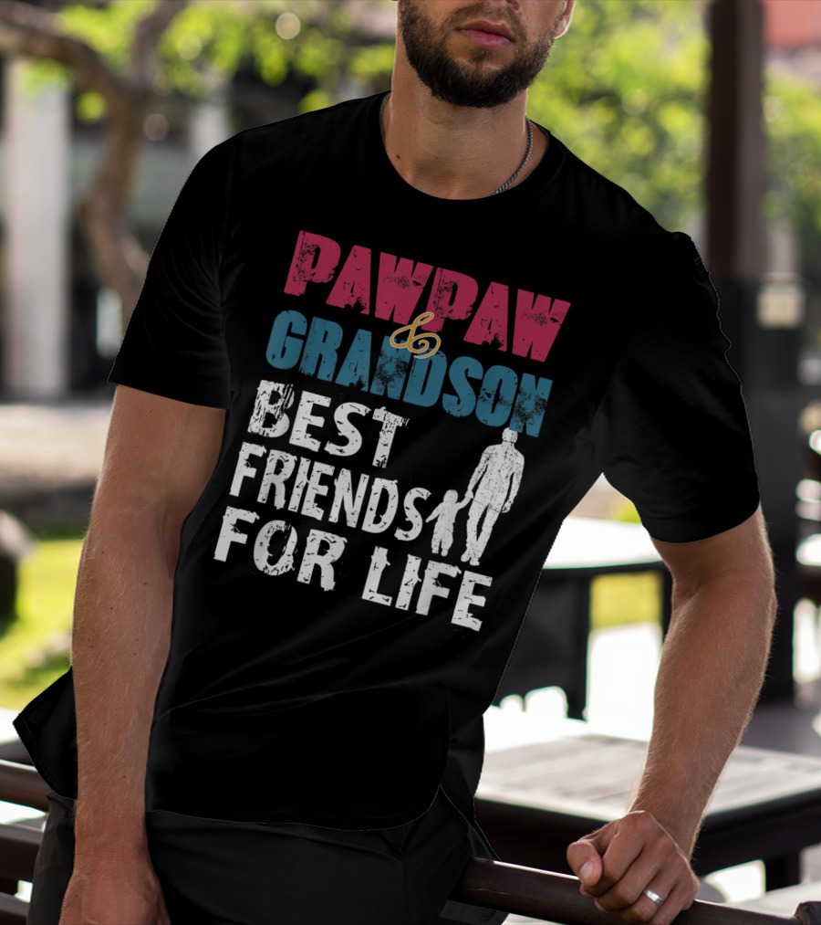 Pawpaw And Grandson Best Friends For Life T-Shirt