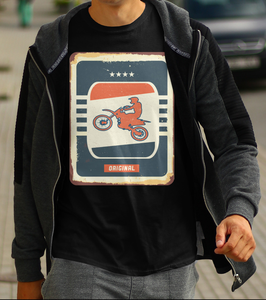 Original Retro Motocross And Dirt Bike Vintage Moto T-Shirt