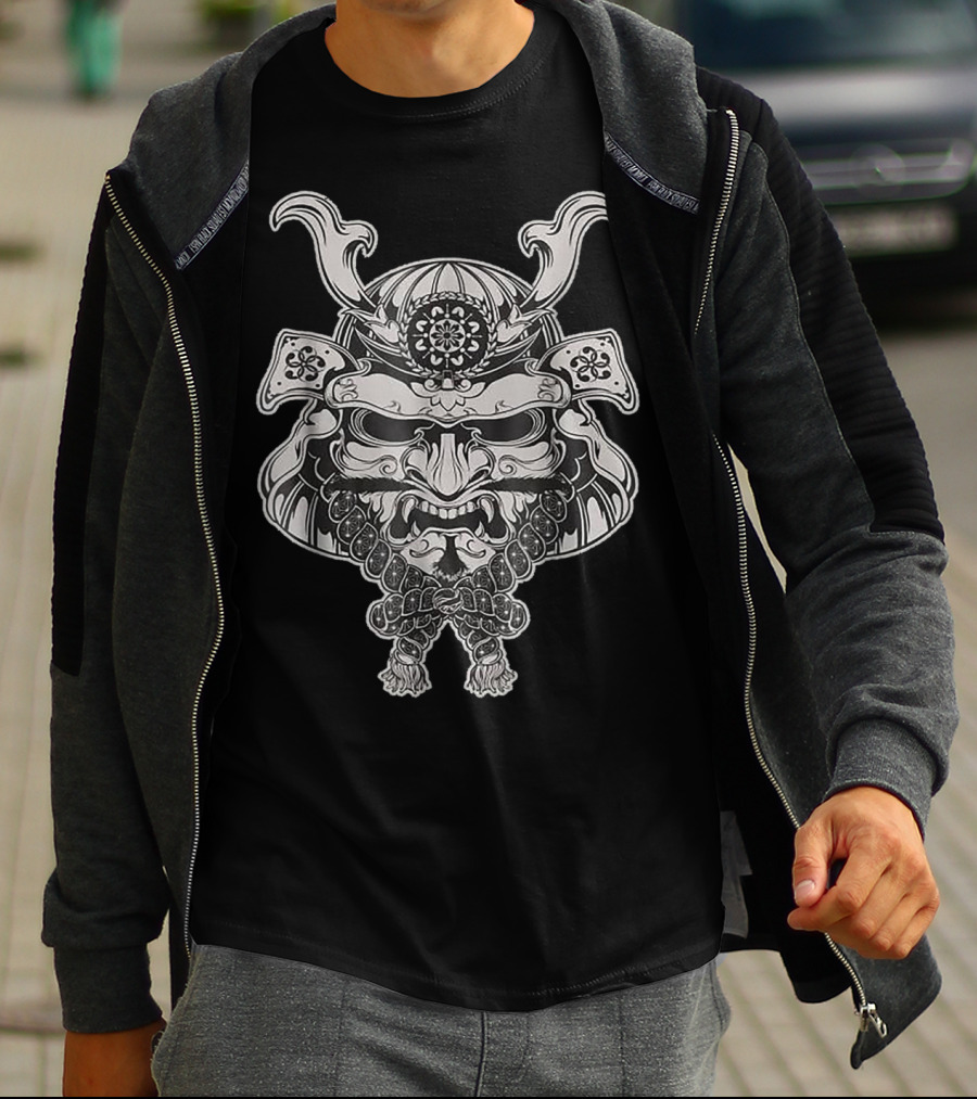 Samurai Warrior Original Japanese Mask T-Shirt