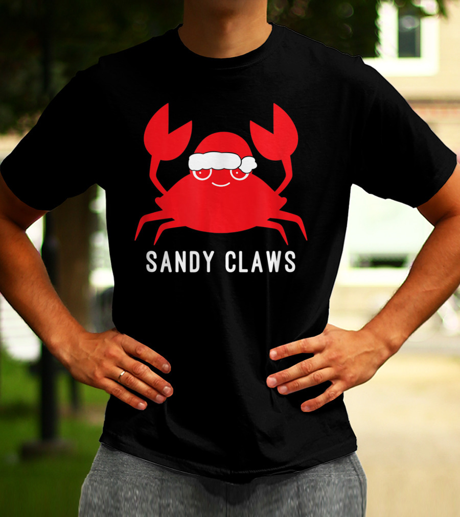 Sandy Claws Santa Crab T-Shirt