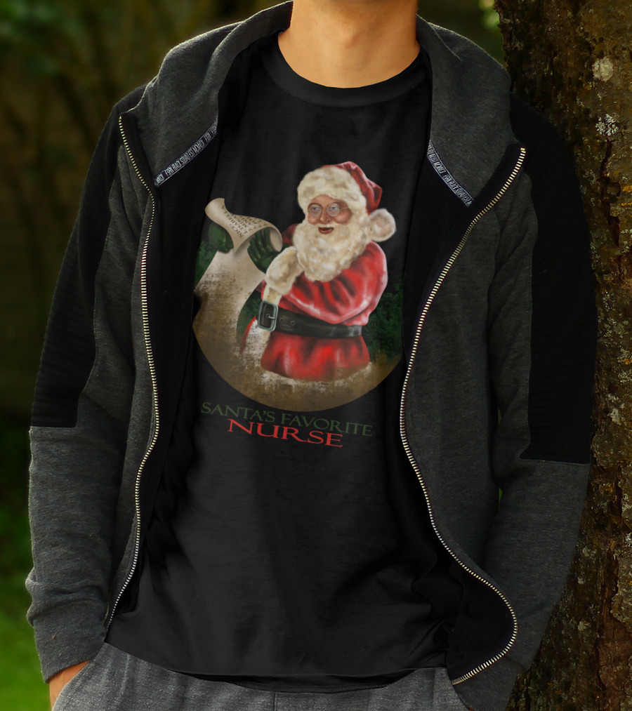 Santa's Favorite Nurse T-Shirt