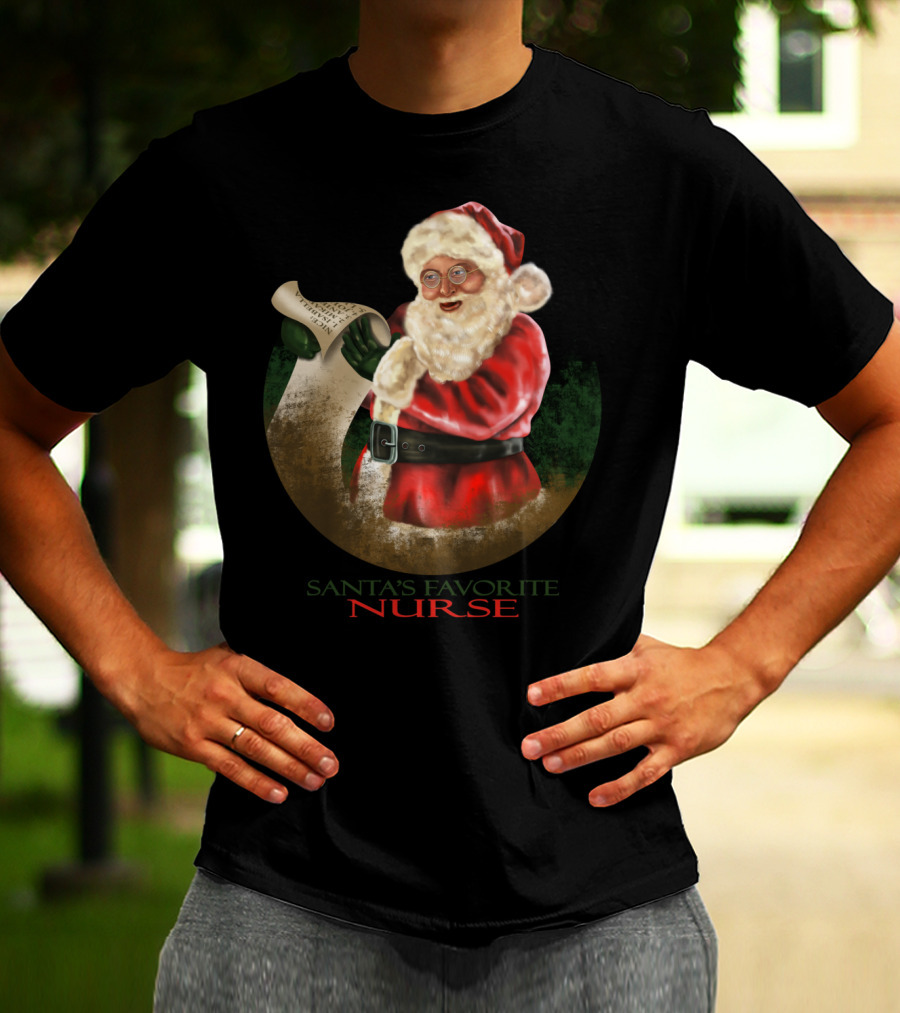 Santa's Favorite Nurse T-Shirt