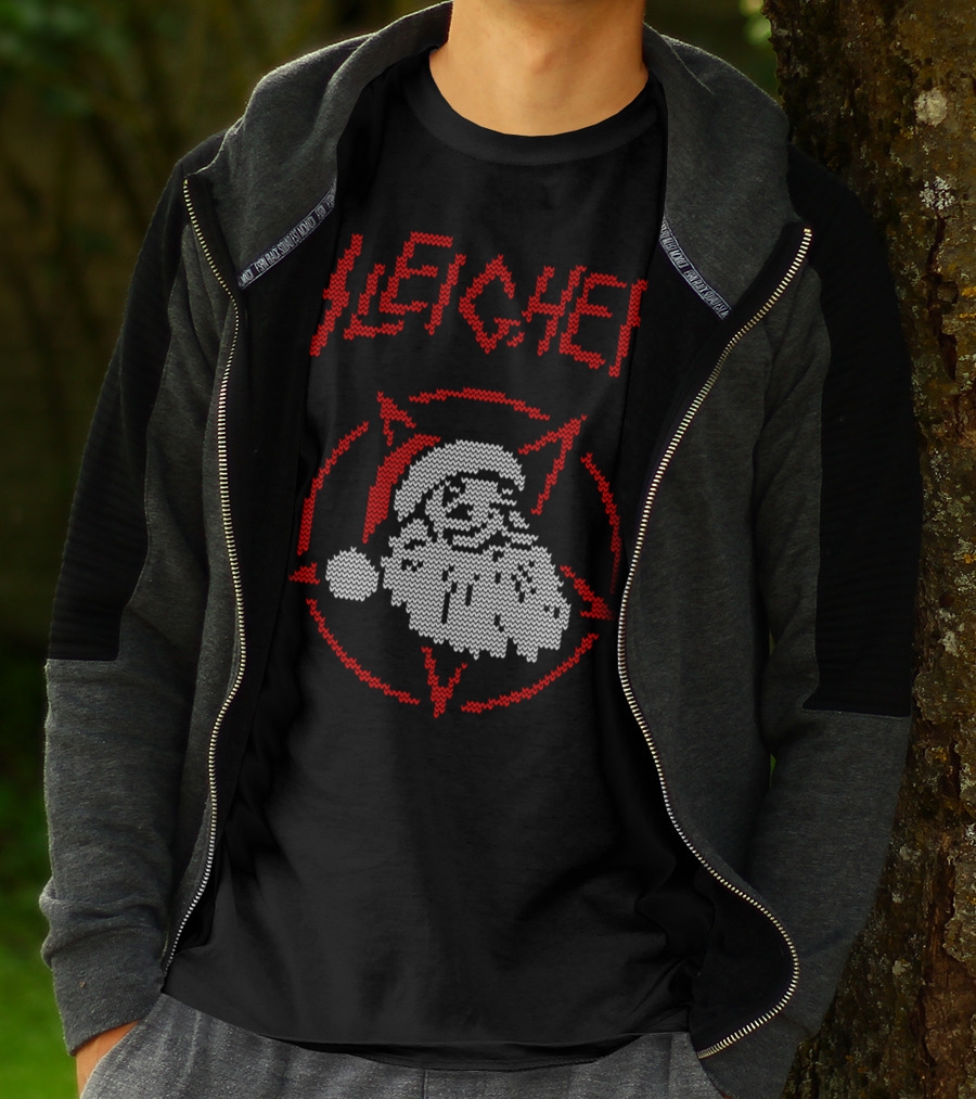 Sleigher Santa Pentagram Knit T-Shirt