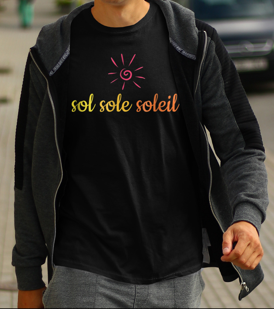 Sol Sole Soleil Sun Languages Spiral T-Shirt