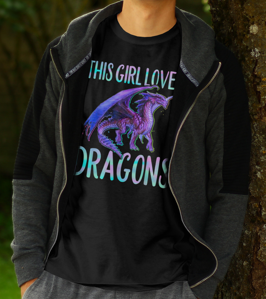 This Girl Loves Dragons Dragon Clothing Fun Fantasy Enthusiast T-Shirt