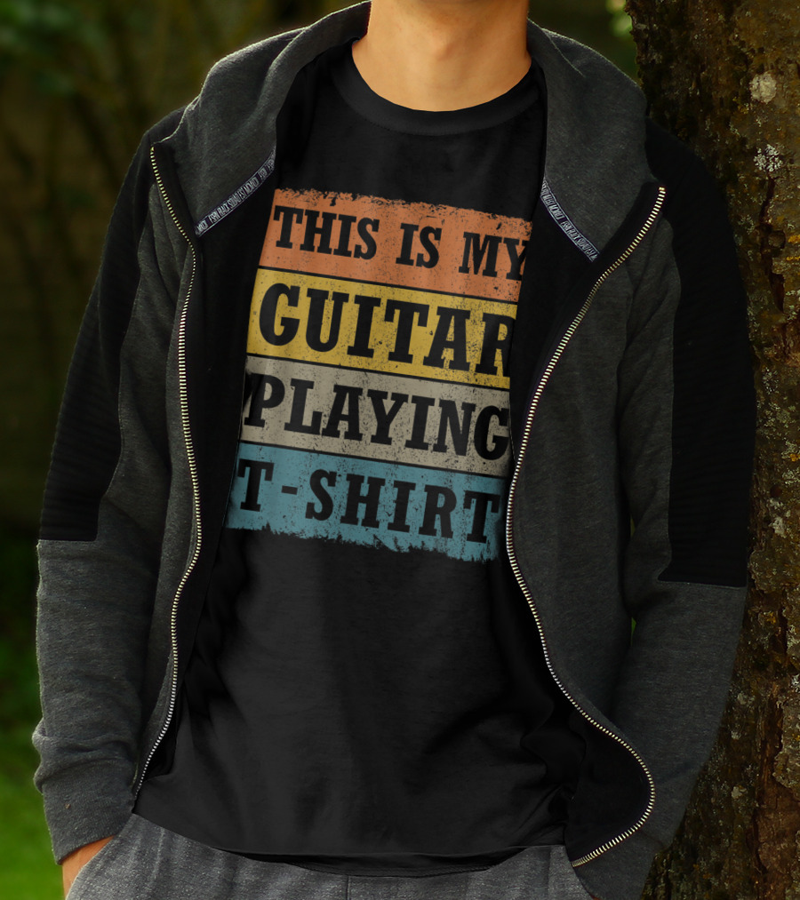 This Is My Guitar Playing T-Shirt Vintage Music T-Shirt
