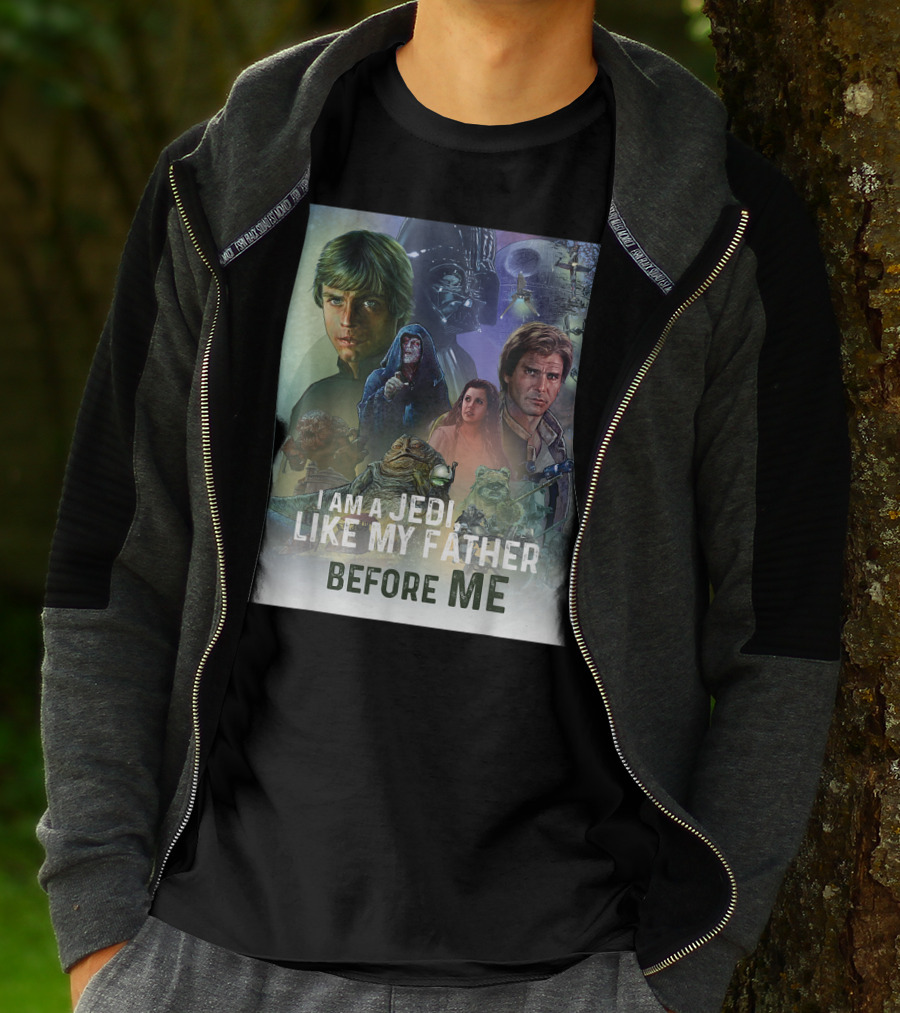 I Am A Jedi Like My Father Before Me Star Wars Celebration Return Of The Jedi Mural T-Shirt