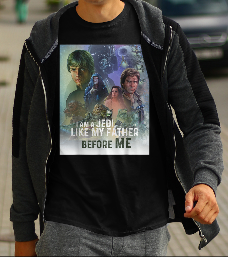 I Am A Jedi Like My Father Before Me Star Wars Celebration Return Of The Jedi Mural T-Shirt