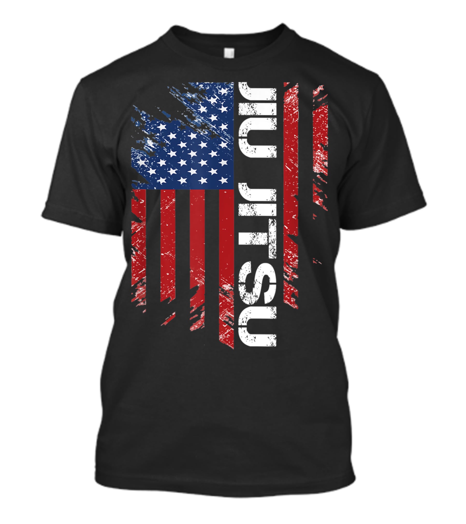 Vintage American USA Flag Jiu Jitsu T-Shirt