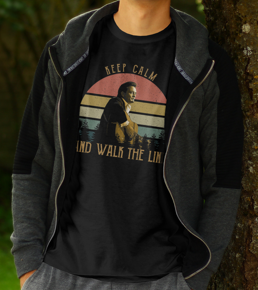 Keep Calm And Walk The Line Vintage Johnny Cash T-Shirt