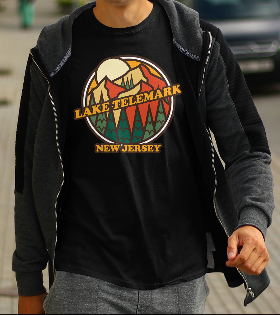 Lake Telemark New Jersey Retro Mountain Vintage T-Shirt