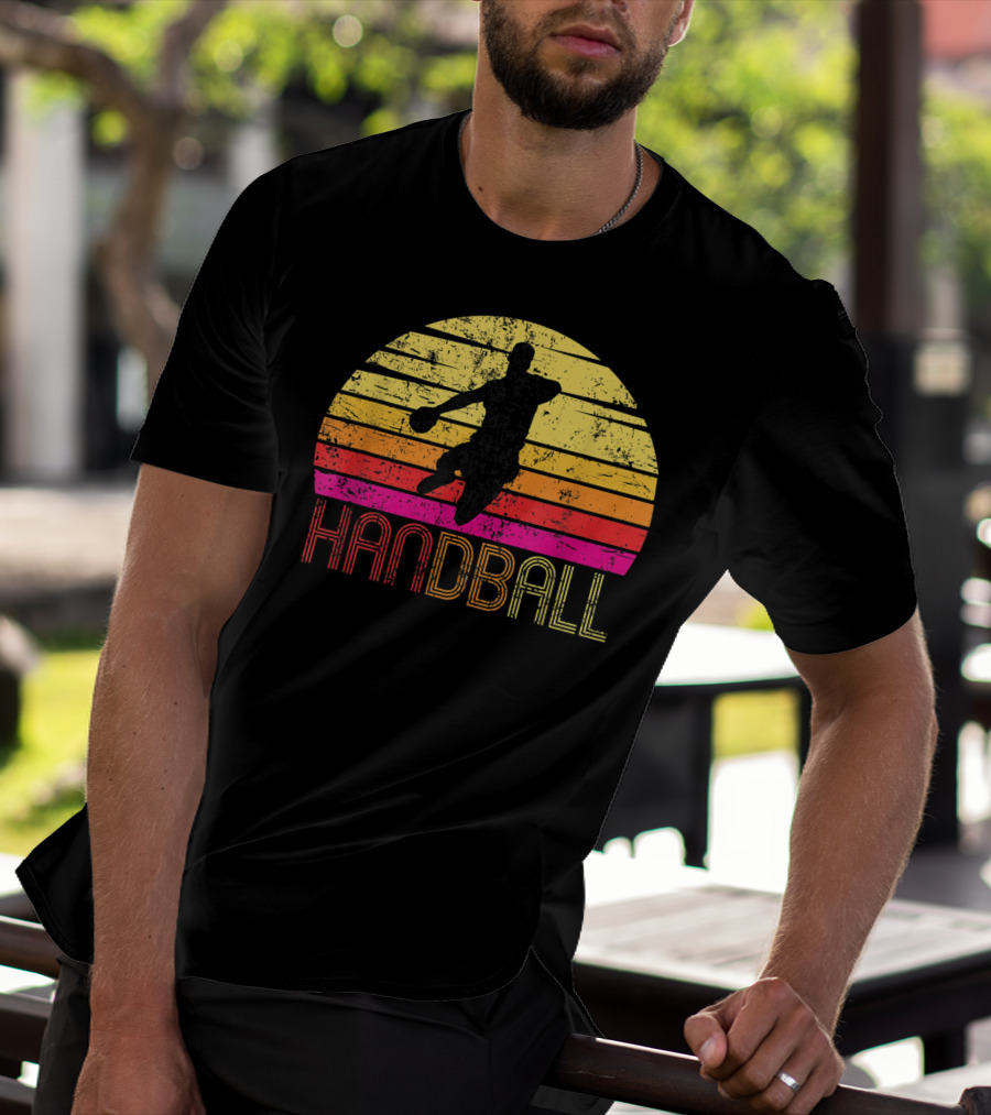 Vintage Handball Retro Sunset T-Shirt