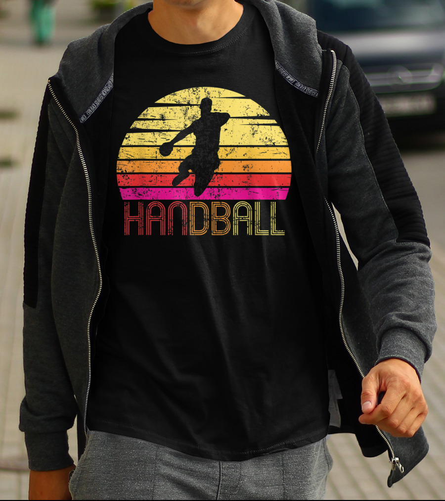 Vintage Handball Retro Sunset T-Shirt
