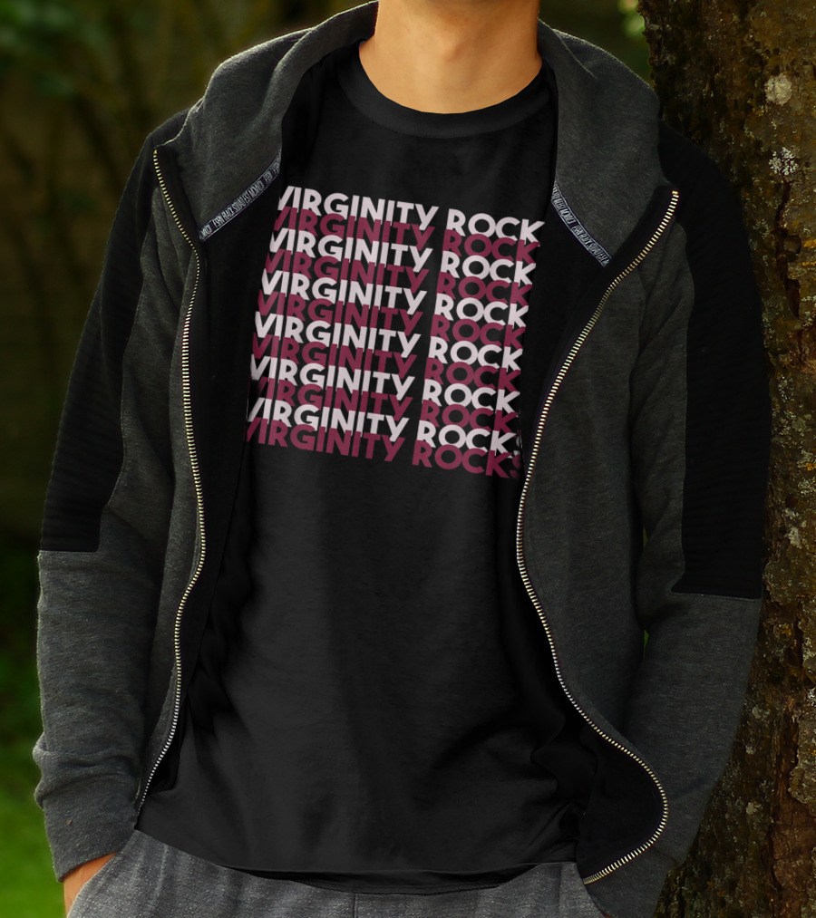 Virginity Rocks Grey Black Pink Danny Duncan T-Shirt