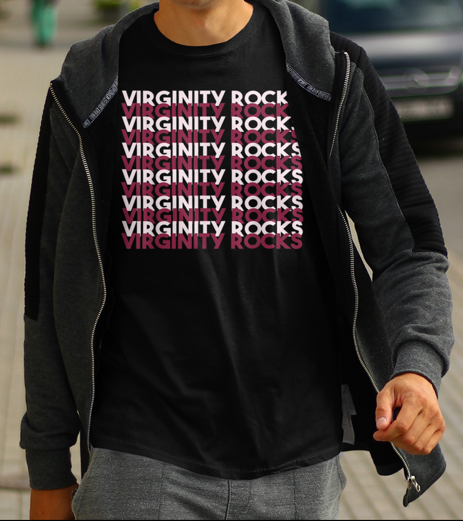 Virginity Rocks Grey Black Pink Danny Duncan T-Shirt