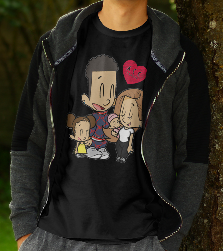 ACE Cartoon Family Merch Heart T-Shirt