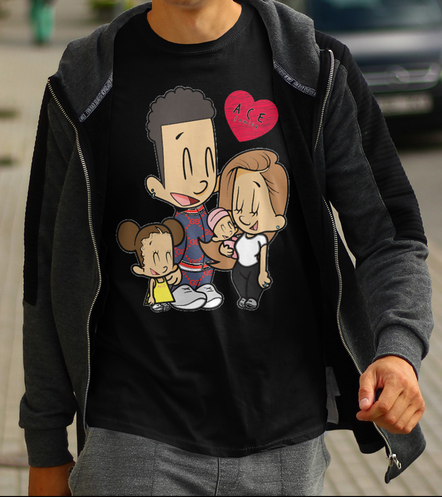 ACE Cartoon Family Merch Heart T-Shirt