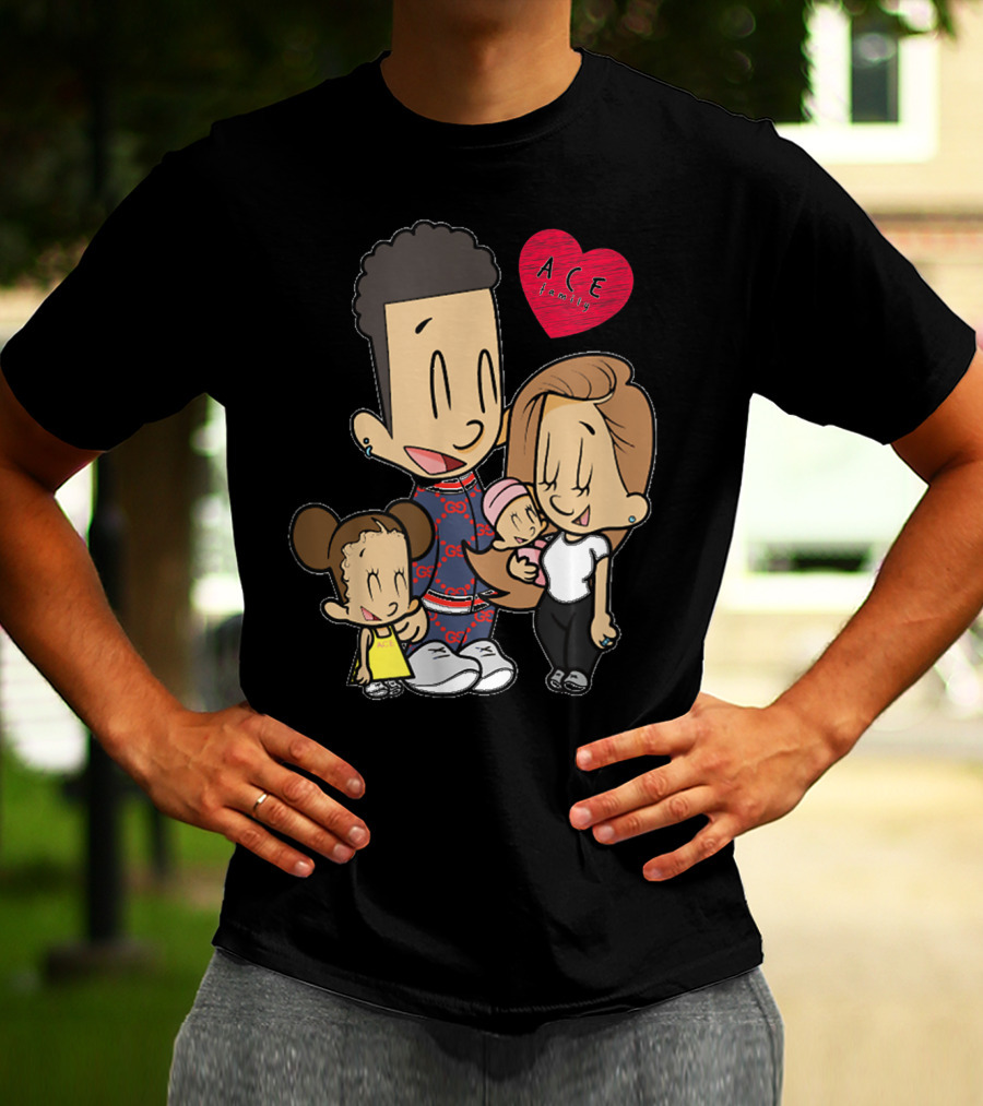 ACE Cartoon Family Merch Heart T-Shirt