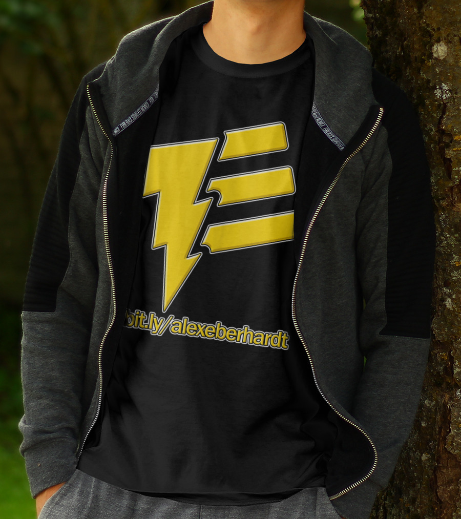 Bit.ly/alexeberhardt Alex Eberhardt Music Yellow Lightning Bolt T-Shirt