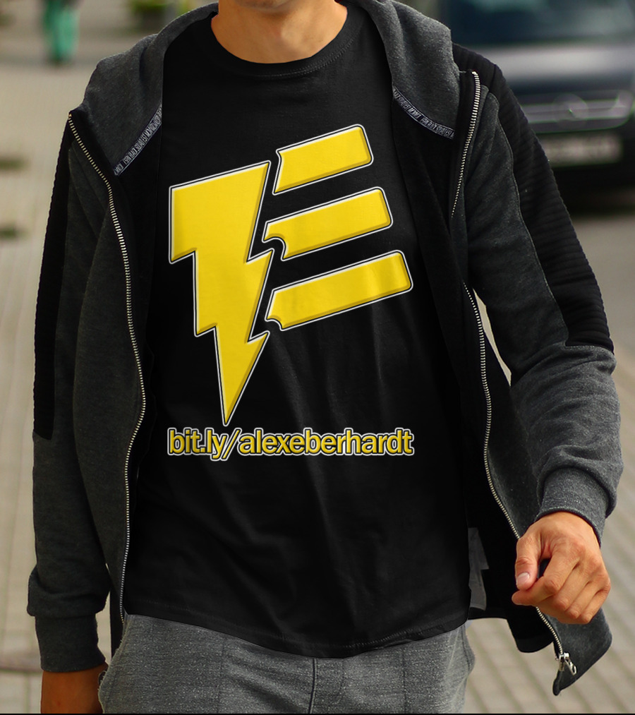 Bit.ly/alexeberhardt Alex Eberhardt Music Yellow Lightning Bolt T-Shirt