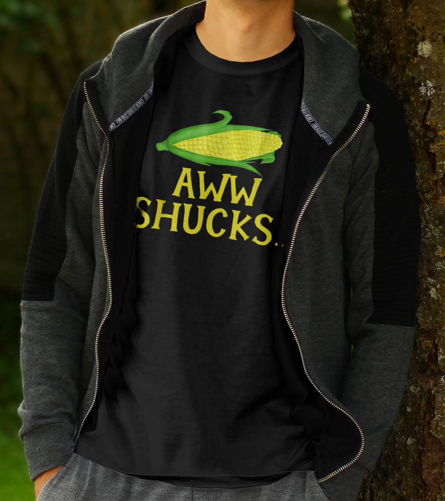 Aww Shucks Corn Cob Maize Humor Food Pun T-Shirt