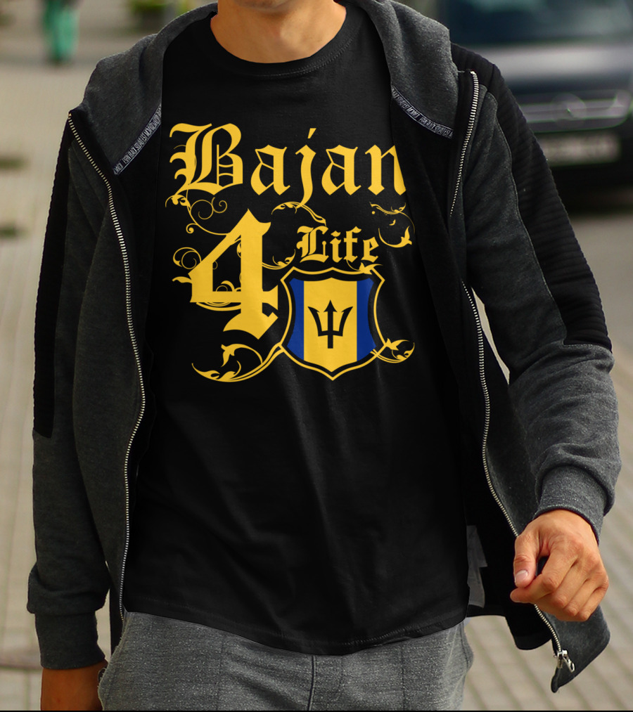 Bajan 4 Life Barbados Flag T-Shirt