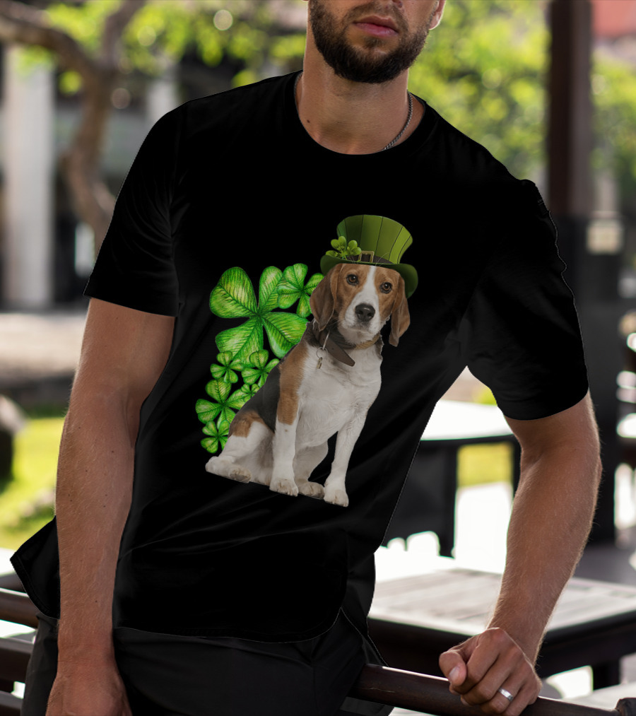 Beagles Irish Shamrock Dog Lovers St. Patrick's Hat T-Shirt