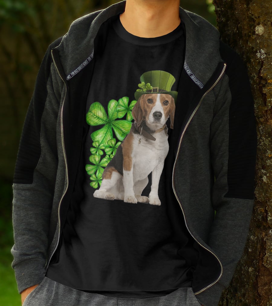 Beagles Irish Shamrock Dog Lovers St. Patrick's Hat T-Shirt