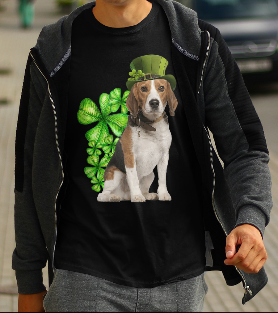Beagles Irish Shamrock Dog Lovers St. Patrick's Hat T-Shirt