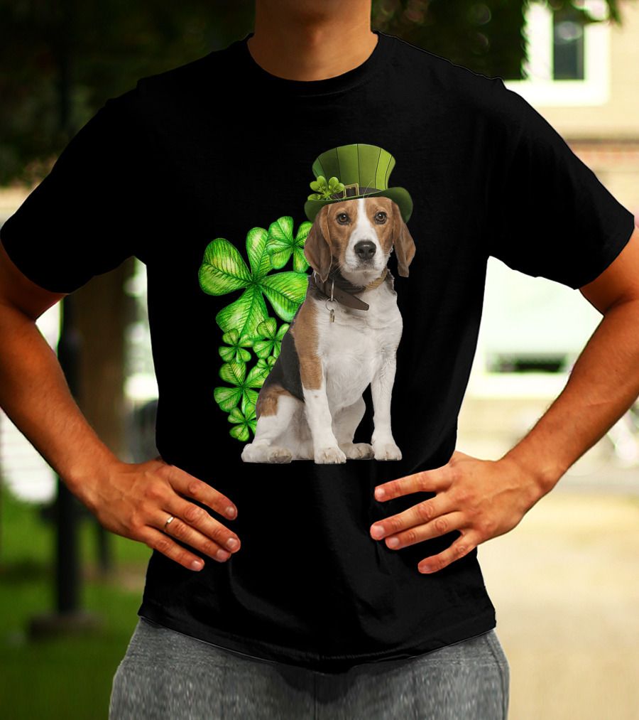 Beagles Irish Shamrock Dog Lovers St. Patrick's Hat T-Shirt