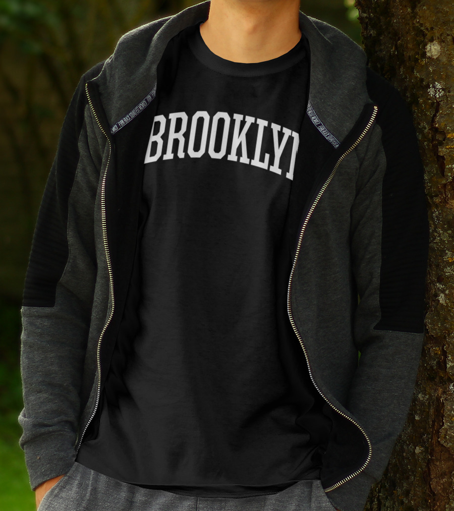 Brooklyn New York City NYC Arch Text T-Shirt