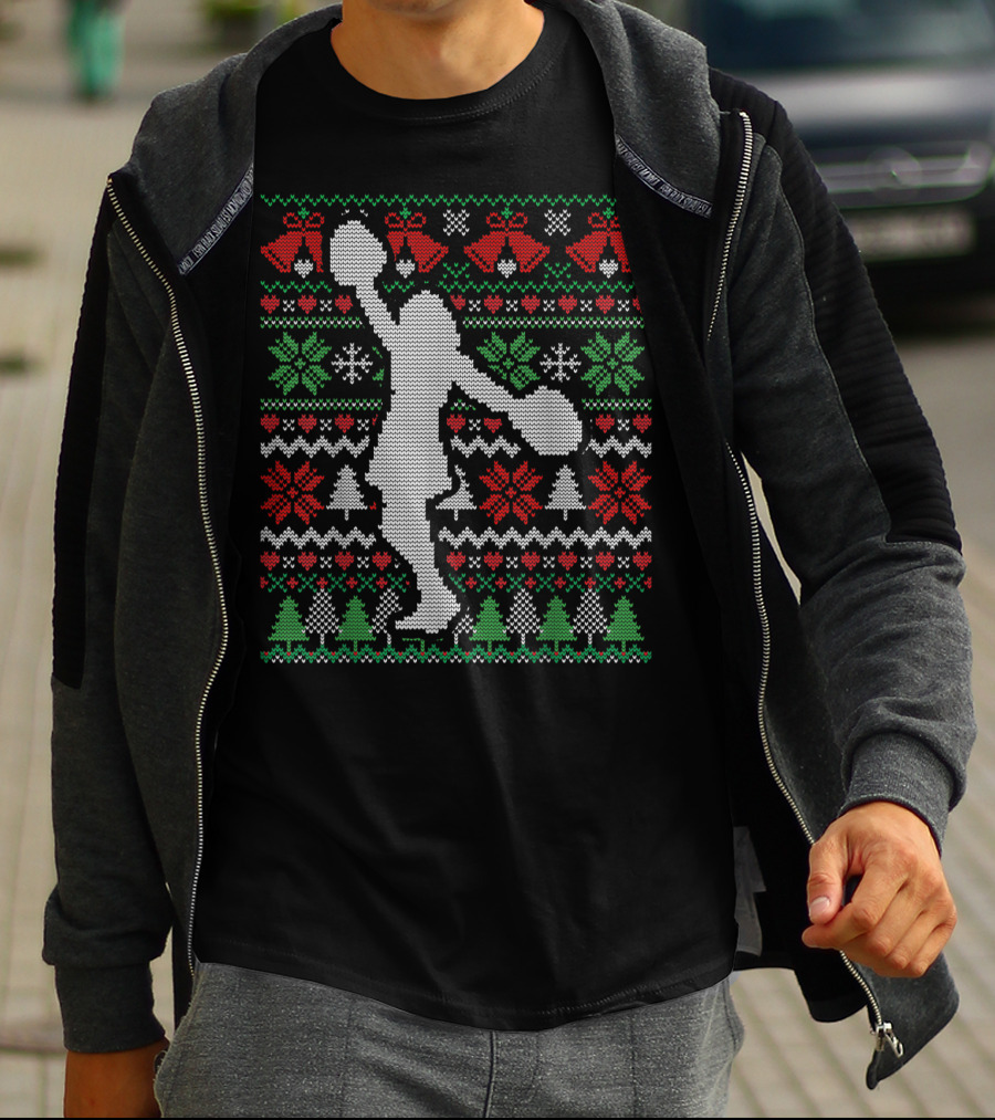 Christmas Cheer Cheerleader Ugly T-Shirt