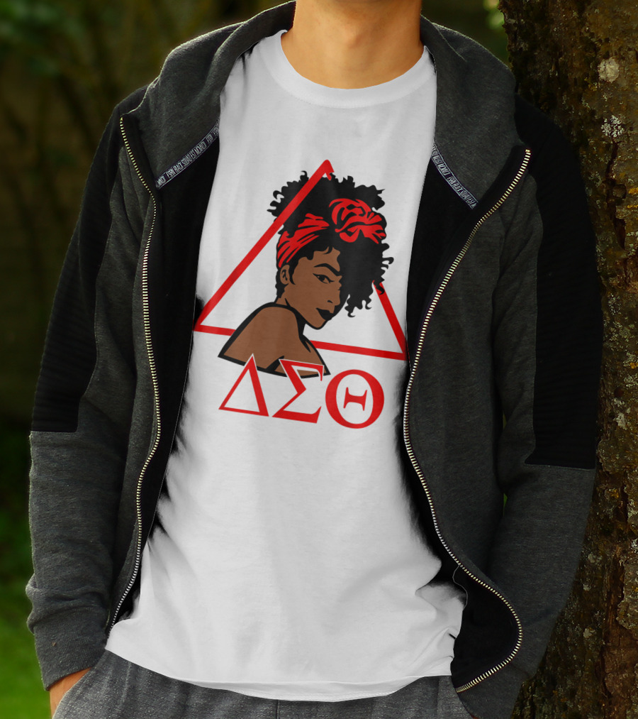 Delta Sigma Theta 1913 African American Woman In Red Triangle T-Shirt