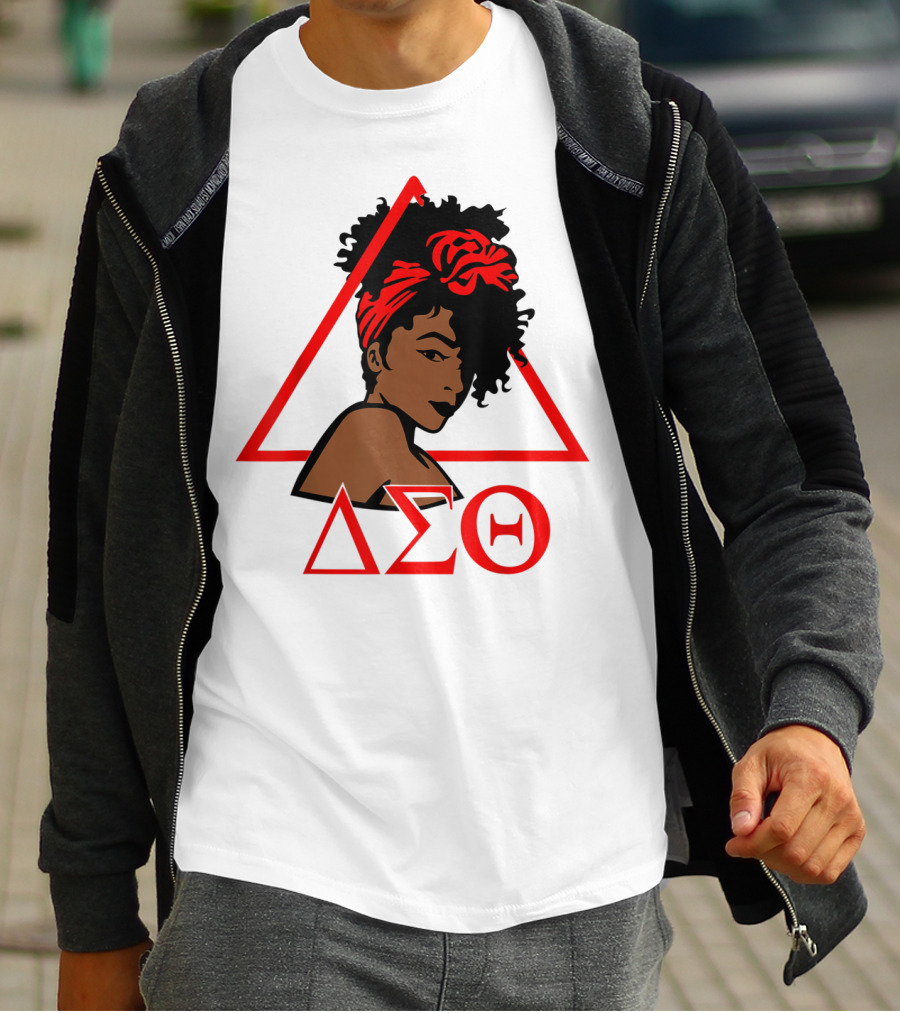 Delta Sigma Theta 1913 African American Woman In Red Triangle T-Shirt