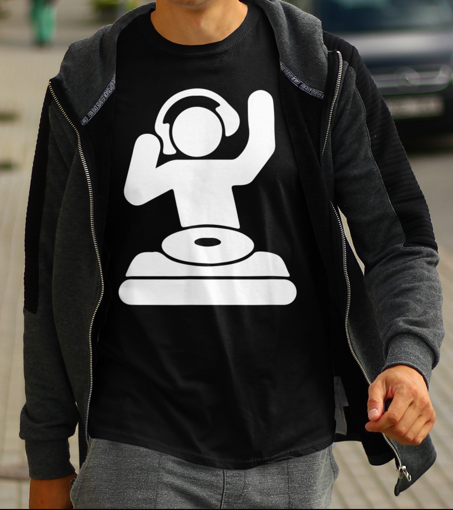 Dj Vinyl Turntable Music Mixer Headphones T-Shirt