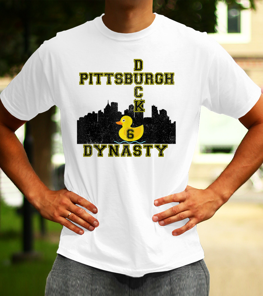 Pittsburgh Duck 6 Dynasty Football Skyline T-Shirt