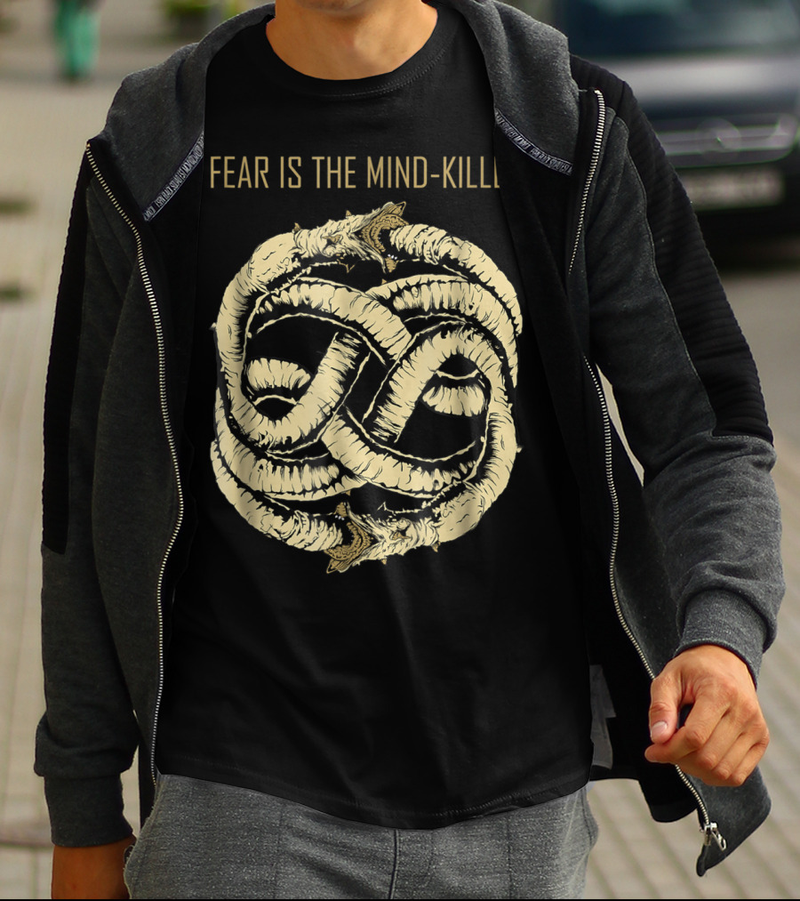 Fear Is The Mind Killer Ouroboros Symbol Dune T-Shirt