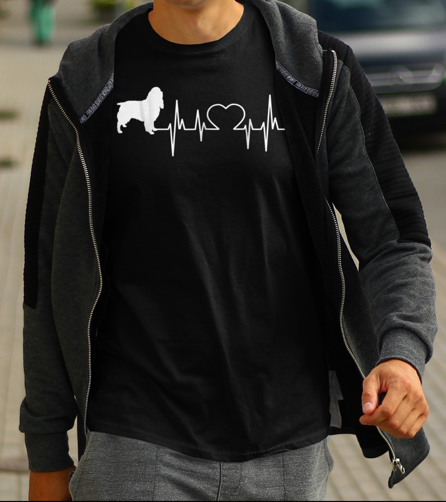 English Springer Spaniel Heartbeat Love T-Shirt