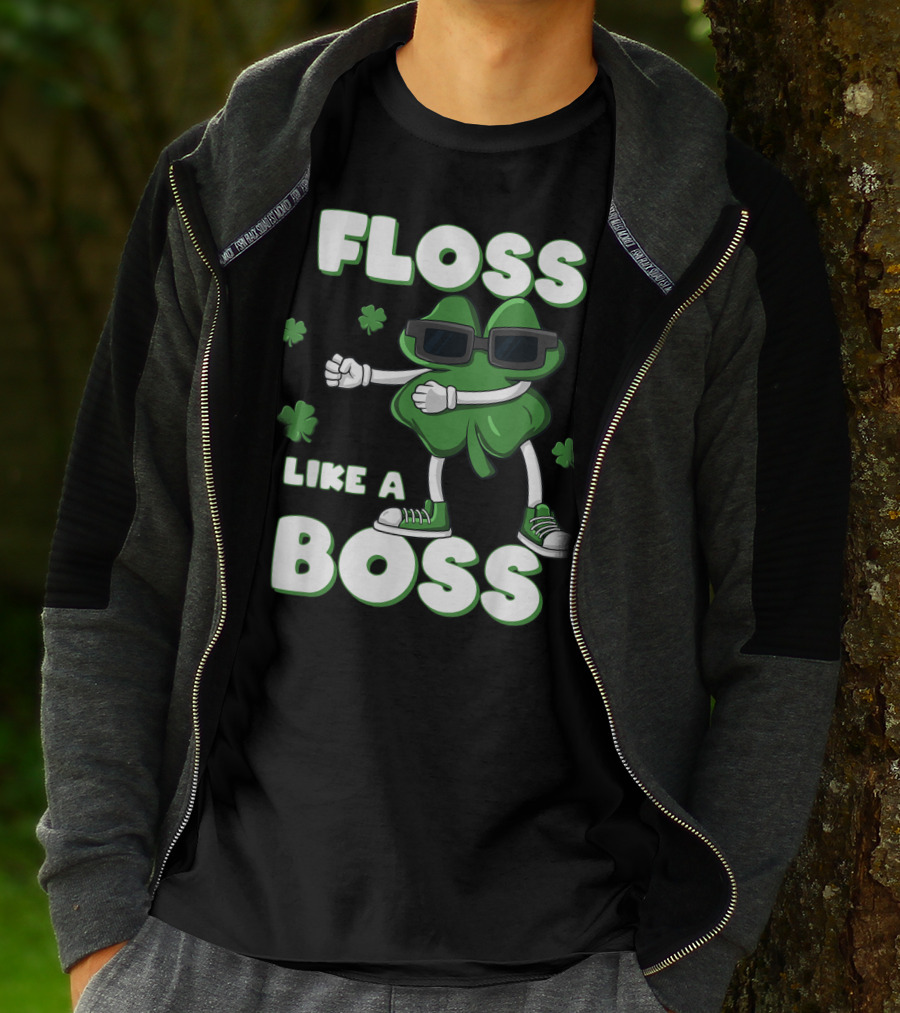 FLOSS LIKE A BOSS SHAMROCK SHADES DANCE T-Shirt