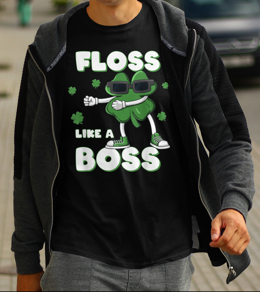 FLOSS LIKE A BOSS SHAMROCK SHADES DANCE T-Shirt