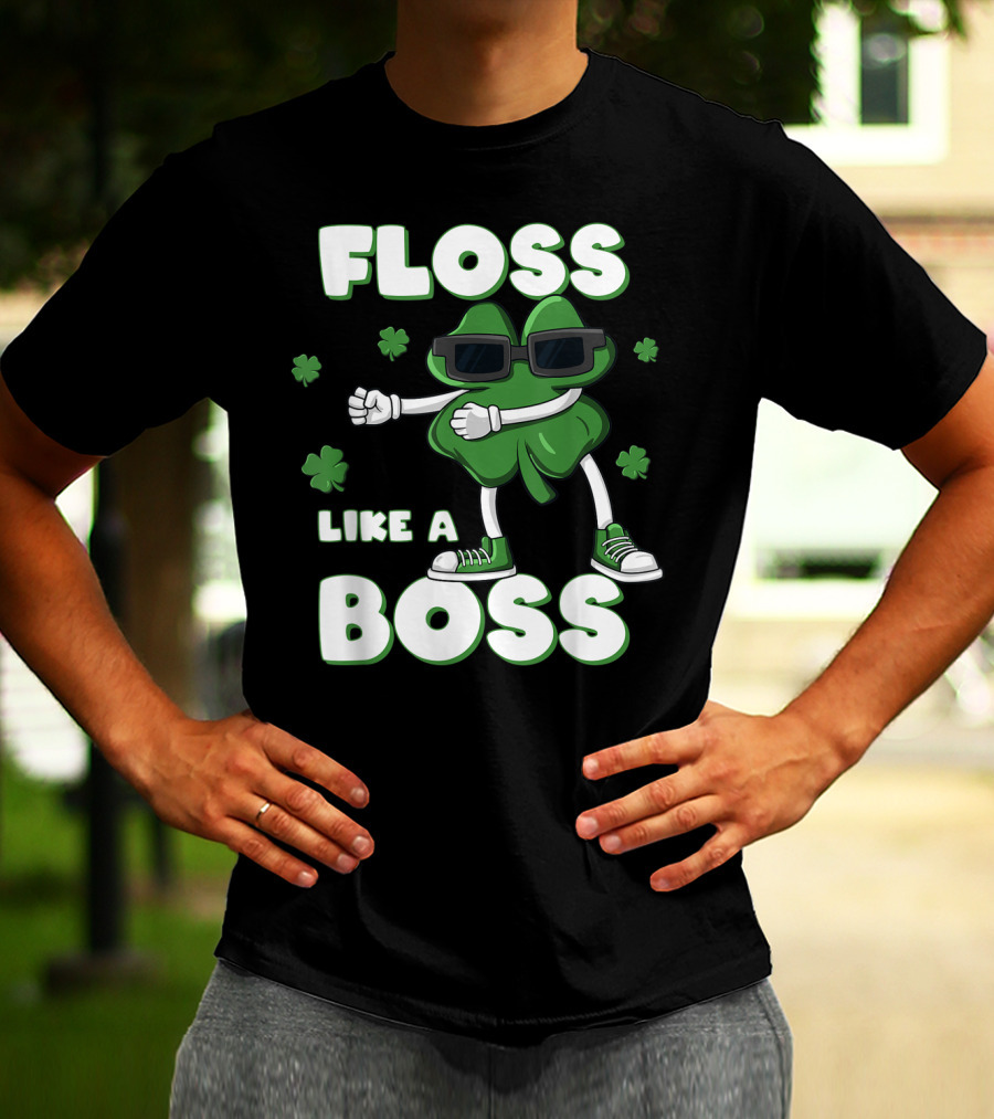 FLOSS LIKE A BOSS SHAMROCK SHADES DANCE T-Shirt