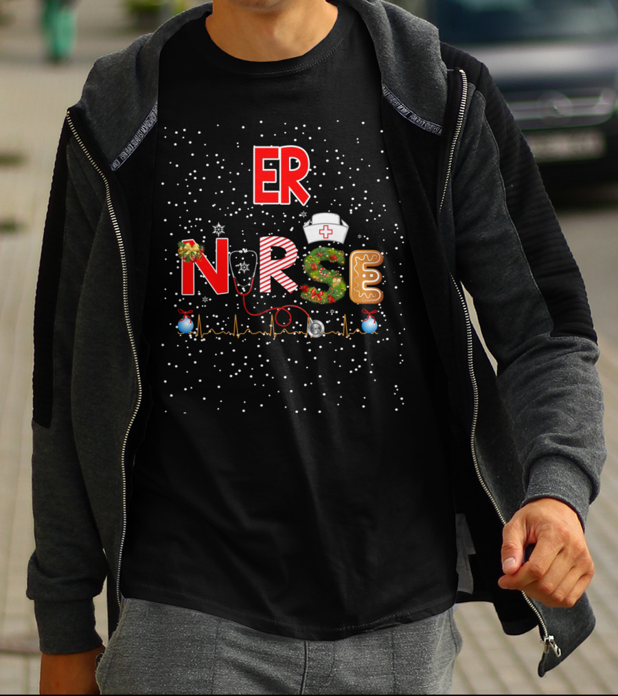 ER Nurse Christmas Festive T-Shirt