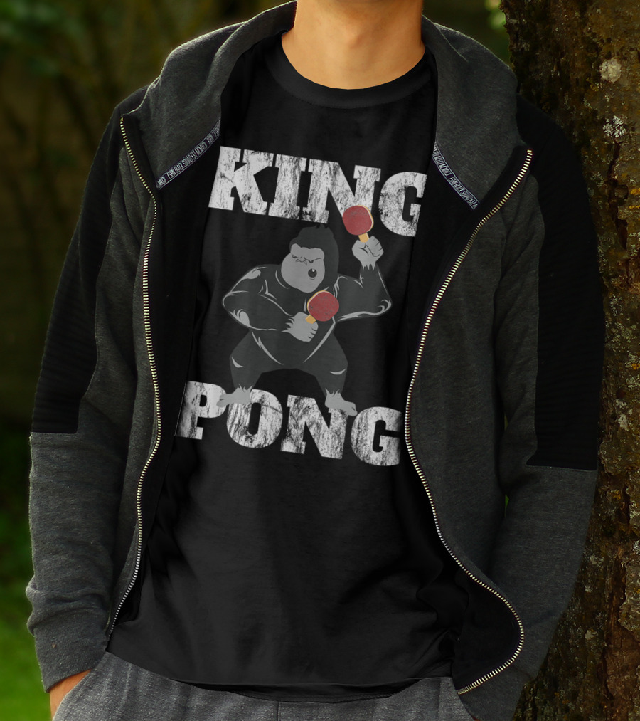 King Pong Funny Vintage Table Tennis Ping Pong T-Shirt