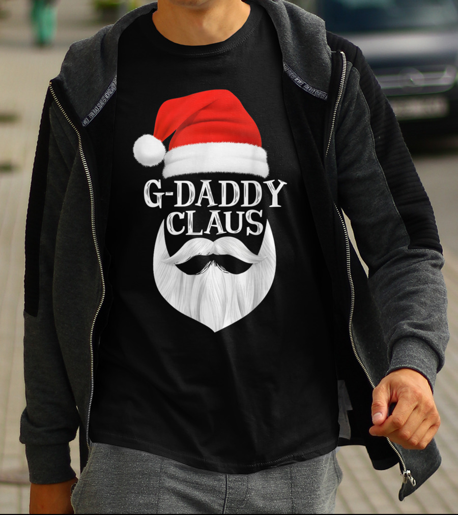 G-Daddy Claus Christmas Beard Santa Hat T-Shirt