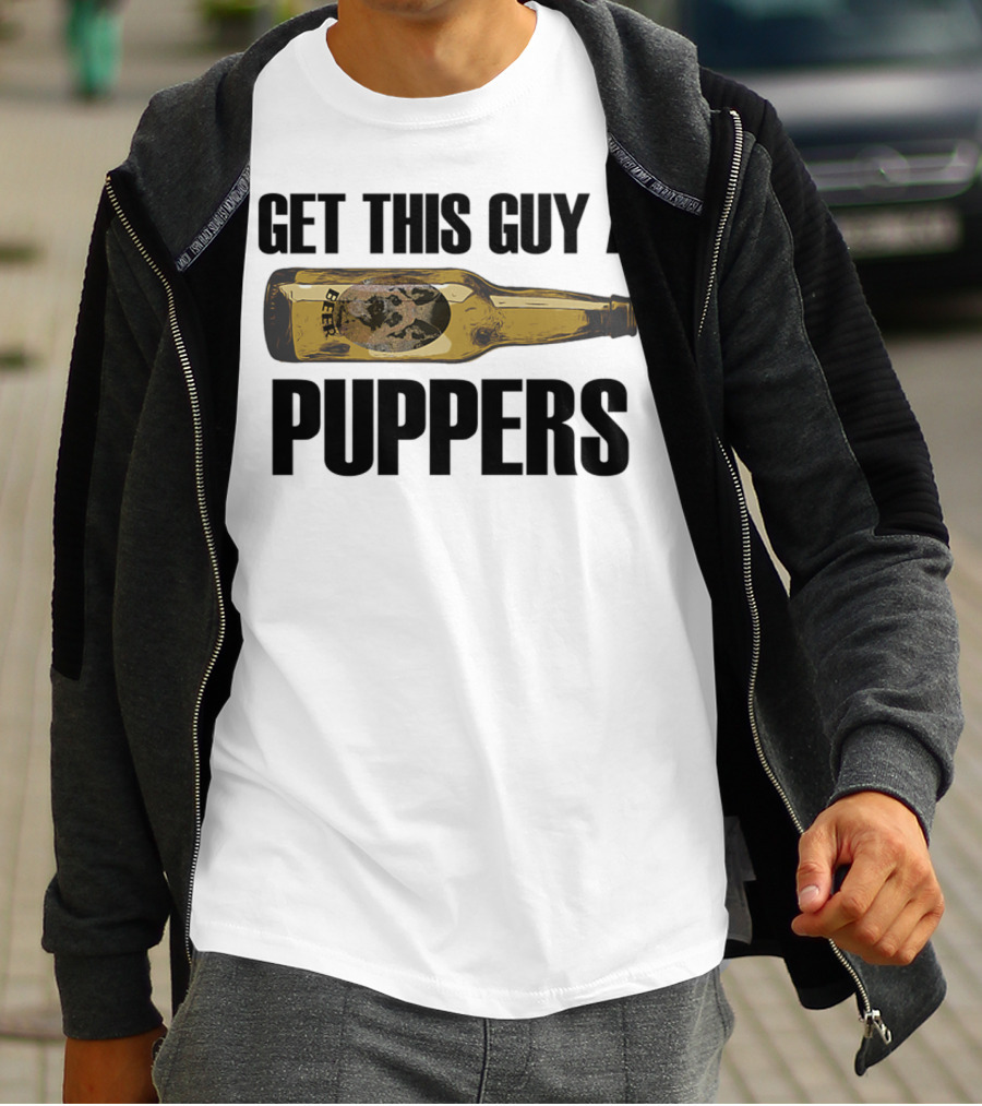 Get This Guy A Puppers Beer Bottle Iconic T-Shirt