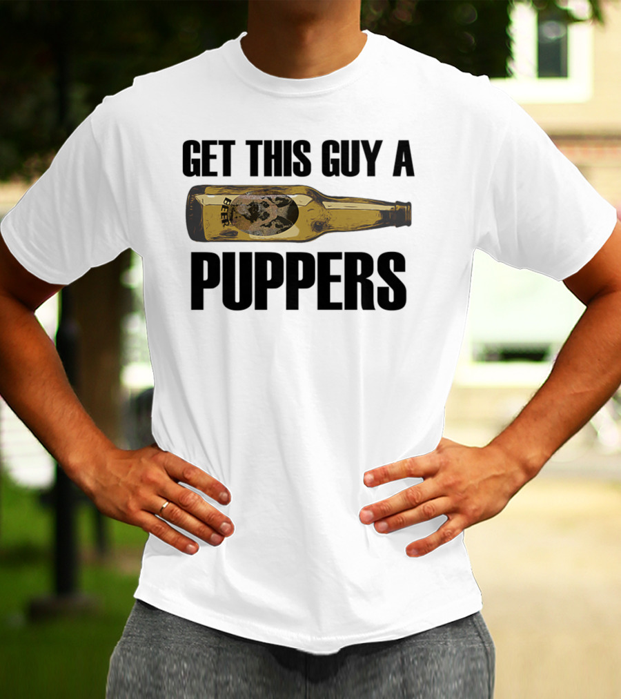 Get This Guy A Puppers Beer Bottle Iconic T-Shirt